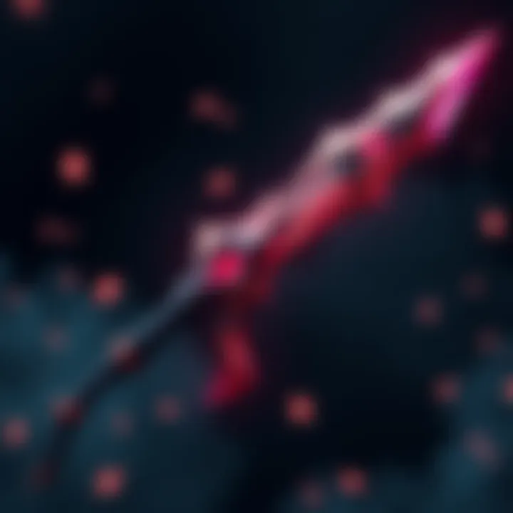 A detailed view of the Kyndryn Gunblade Skin, showcasing its unique design and color scheme