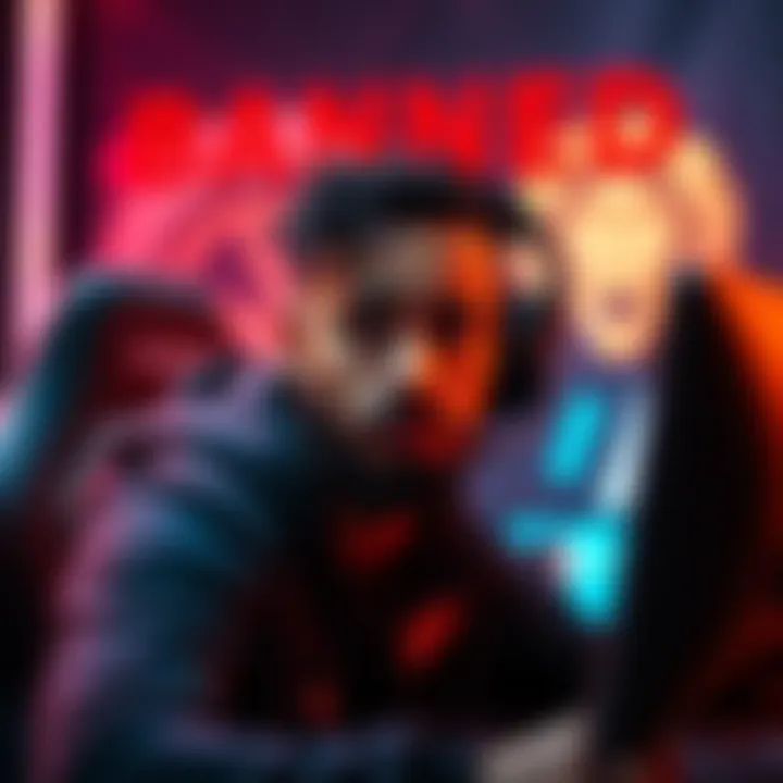 Streamer Lacari Banned from Kick Streamer Lacari looking concerned while sitting at his gaming setup after being banned from the Kick platform