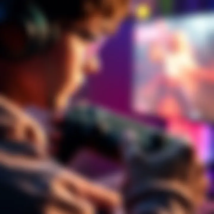 A gamer holding a game controller with a lag switch device nearby, illustrating cheating in competitive gaming.