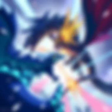 Lagiacrus and Valstrax Face Off Lagiacrus, a sea monster with blue scales, battles Valstrax, a dragon-like creature with sleek wings and vibrant colors, in a dynamic action scene.