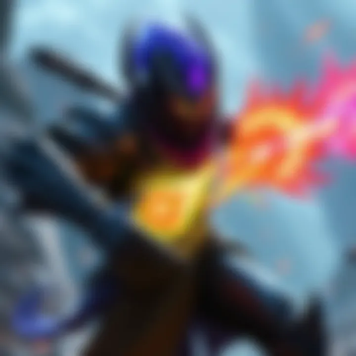 A character using Lagicrus GL, showcasing its elemental damage powers in the game Wild.