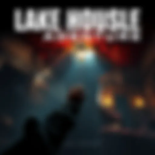 Lake House DLC Adventure A player exploring dark, eerie floors in a spooky lake house, searching for hidden documents.