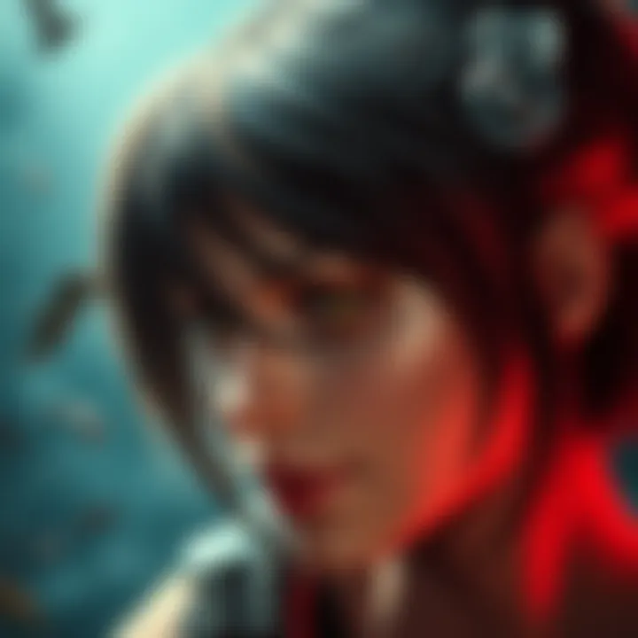 A close-up of a character with a layered haircut that resembles a grown-out wolfcut, showcasing the unique style.