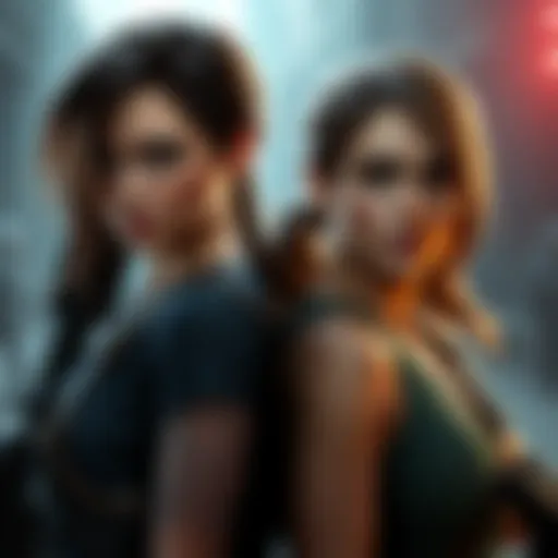 Camilla Luddington and Keeley Hawes side by side, representing their roles as the voice of Lara Croft in gaming