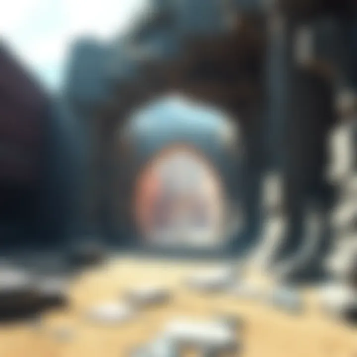 Large arcs visible in Buried City near the Blue Gate, indicating recent discoveries and changes in the area