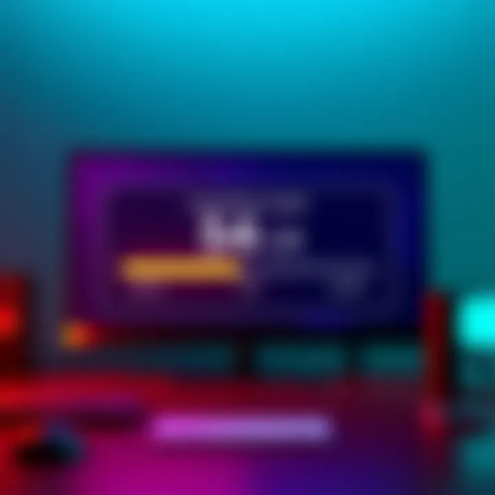 A visual alert showing a large software update of 54 GB with progress bar and device icons