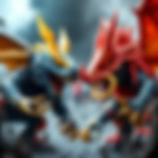 Largiacrus and Rajang clash in an intense turf war at BRIDGE, showcasing their fierce rivalry.