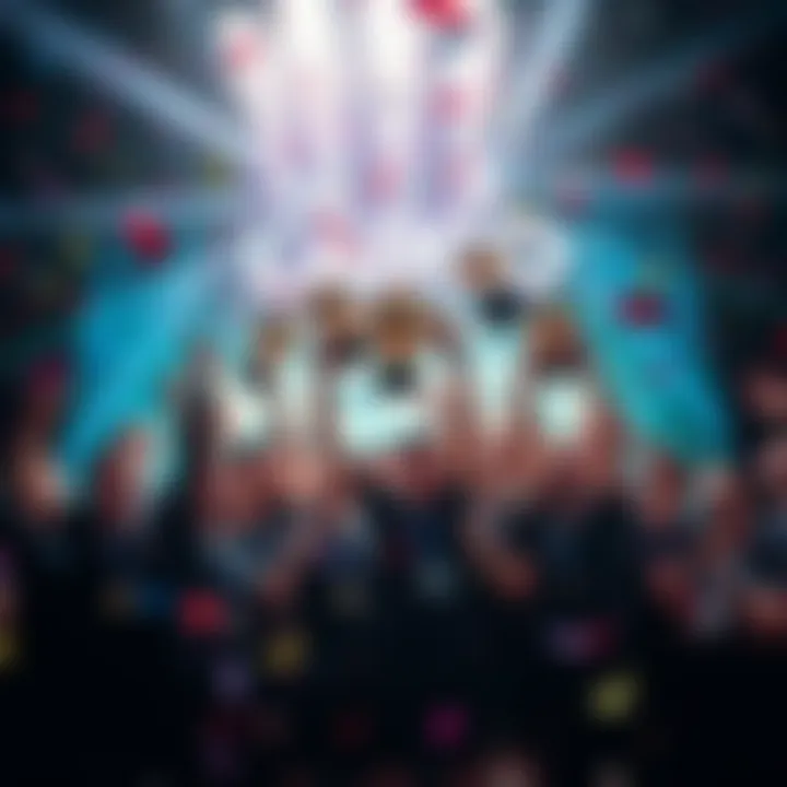 Largo esports team celebrating their 100% contest rate at PGL Wallachia Season 7 with trophies and confetti