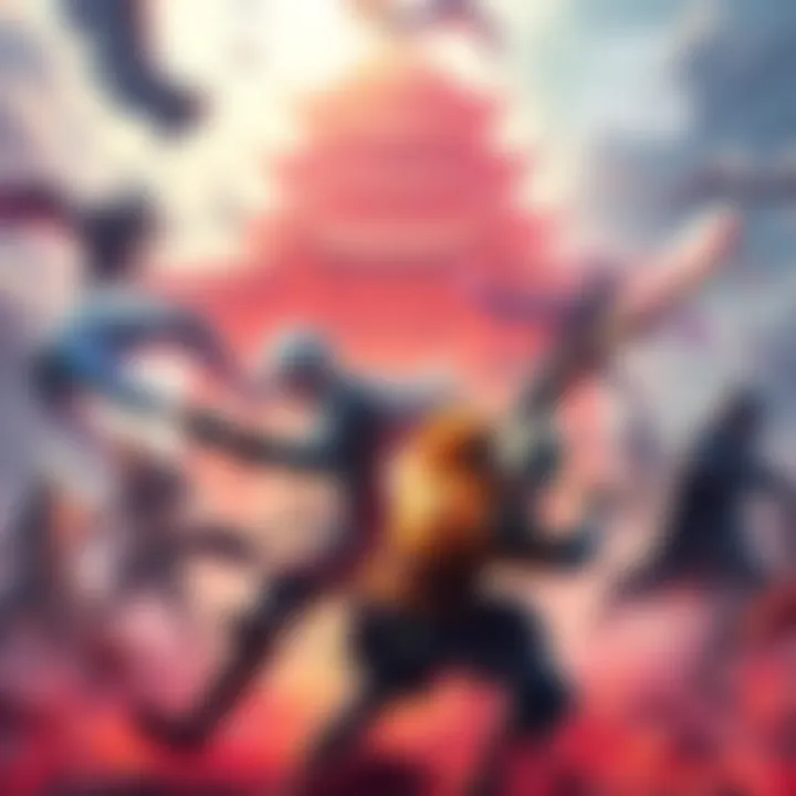 A scene from Last Epoch featuring action-packed gameplay and fantasy elements, showcasing characters battling in a vibrant world.