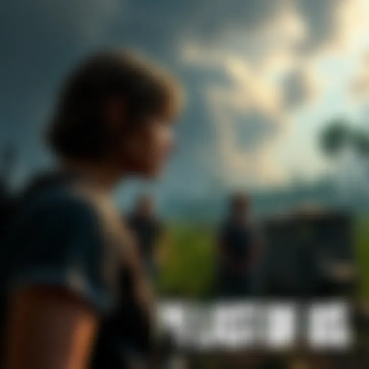 A scene depicting a character from The Last of Us in a post-apocalyptic setting, showcasing the game's emotional atmosphere.