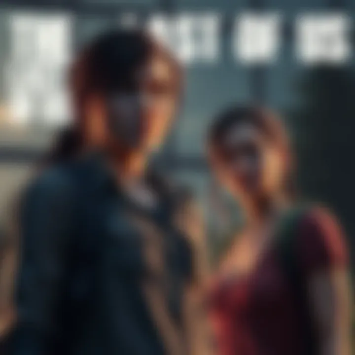 Cover of the Left Behind DLC showing characters Ellie and Riley in a dramatic scene