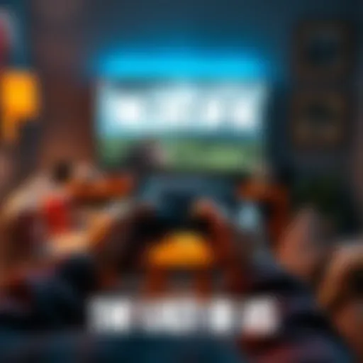 A person holding a game controller, deeply focused on the screen displaying The Last of Us gameplay, surrounded by snacks and a cozy gaming setup