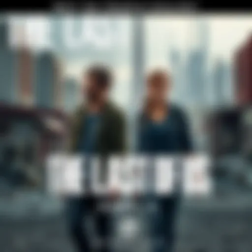 Two main characters from The Last of Us Part II standing in a desolate urban setting, showing expressions of conflict and determination.