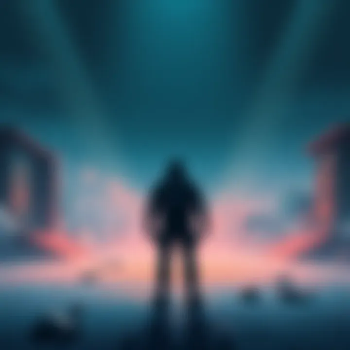 A player standing alone on a deserted game map, looking around for signs of other players.