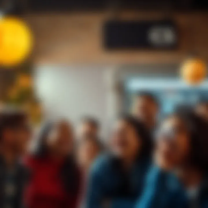 A group of diverse people laughing together, sharing jokes and enjoying a lighthearted moment.