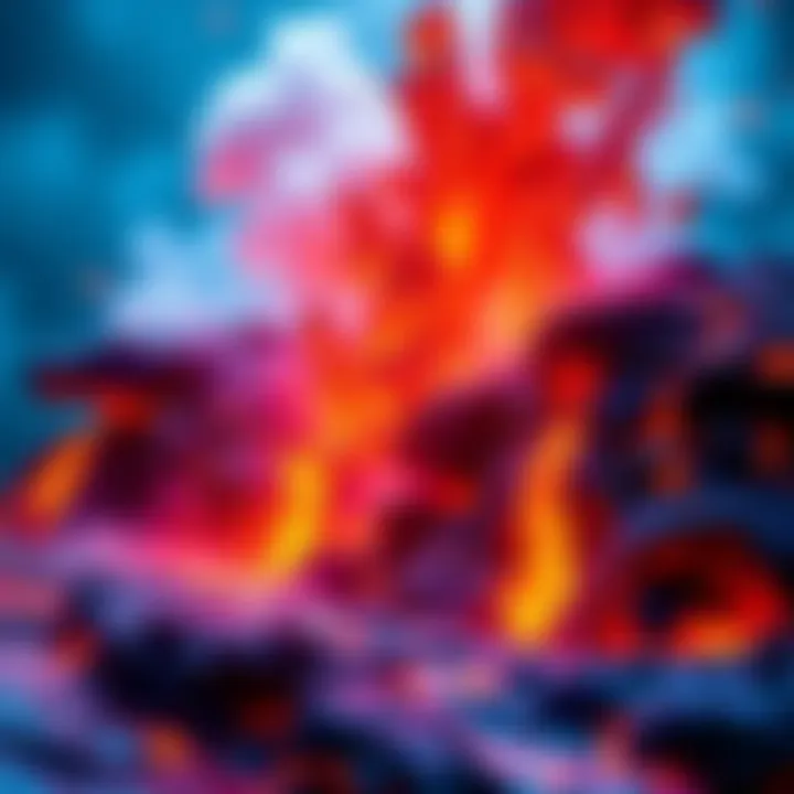 A colorful representation of Lava Remix featuring vibrant lava flows and bold graphics. The image showcases the dynamic elements of the remix.