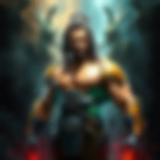 Lavernius Tucker stands confidently with a muscular build, showcasing his new powers after an alien encounter, ready for battle.