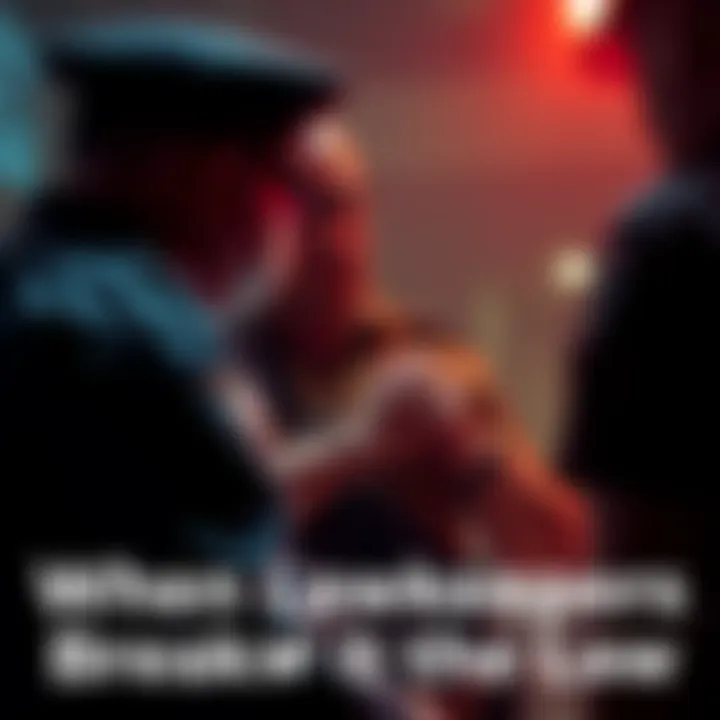 A police officer being arrested by other officers with handcuffs, showing a conflict of ethical conduct.