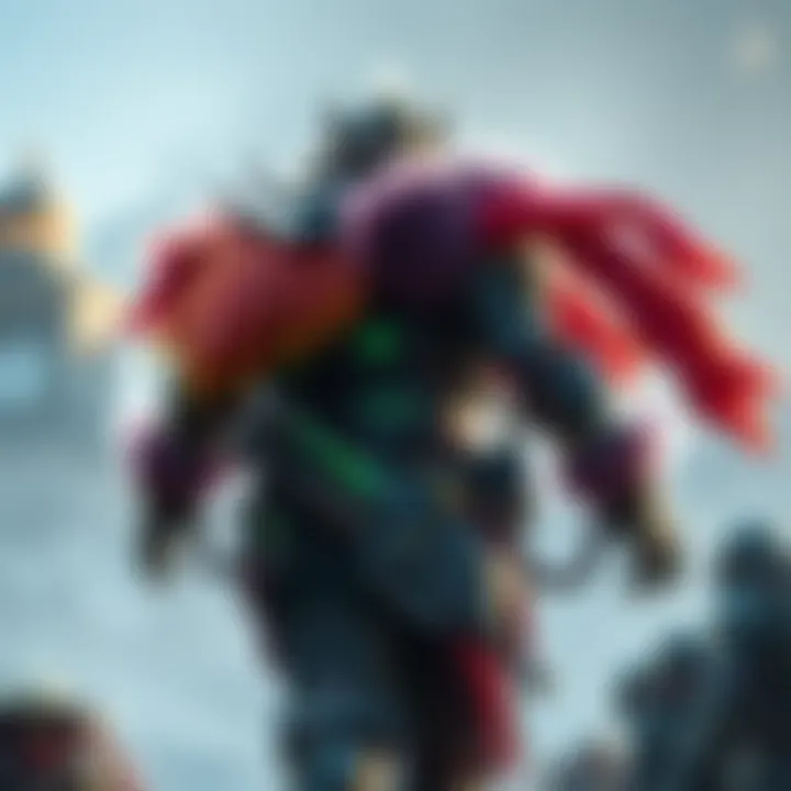 A colorful design of layered hunter armor featuring various styles and materials, reflecting fan hopes and ideas, with elements like fur, metal, and intricate patterns.