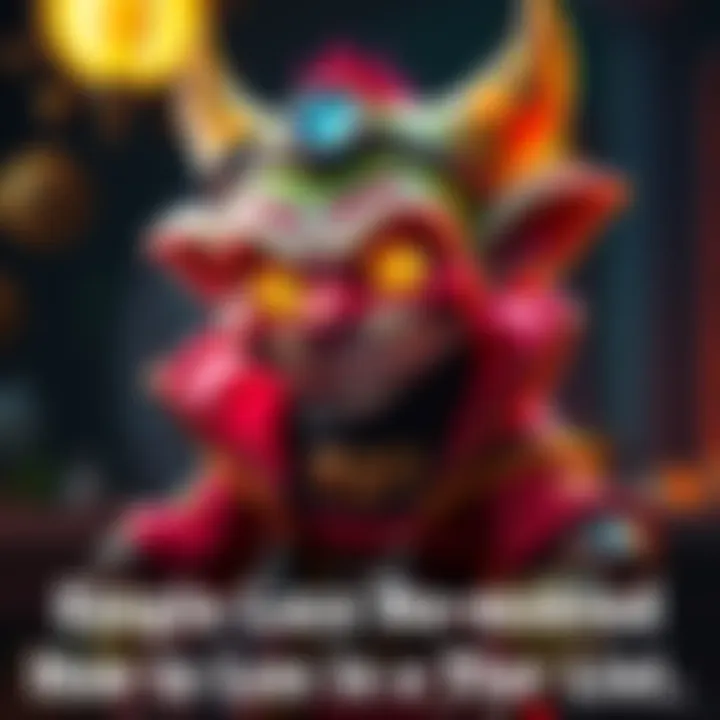 A colorful depiction of Laz's reworked Gobbo character showcasing its unique features and traits in a gaming setting.