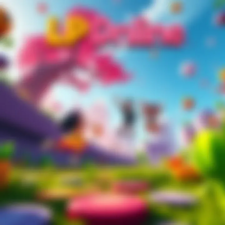 LBPOnline Gameplay Preview A colorful scene from LBPOnline showing characters jumping and exploring in a vibrant world