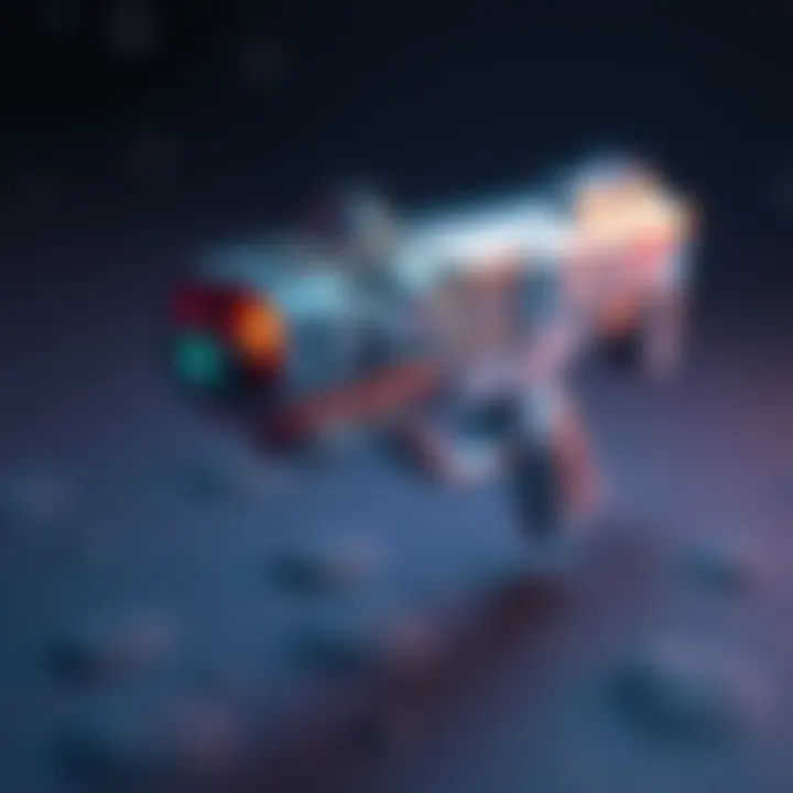 A detailed view of the LC10 Glacial Ash gun showcasing its unique design and features.