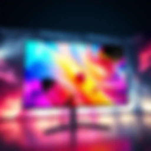 A modern 299 dollar LCD television on a stand, showcasing vibrant colors and images, reflecting how technology influences future generations' views.
