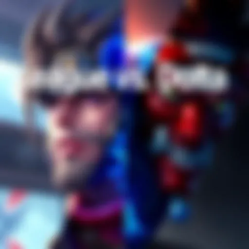 A split image showing a League of Legends character on one side and a Dota 2 character on the other, highlighting their differences in art style and gameplay.