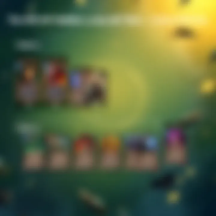 A visual summary of the least effective cards in a card game, showing different tiers labeled with specific cards and their impacts, highlighting their performance drawbacks.