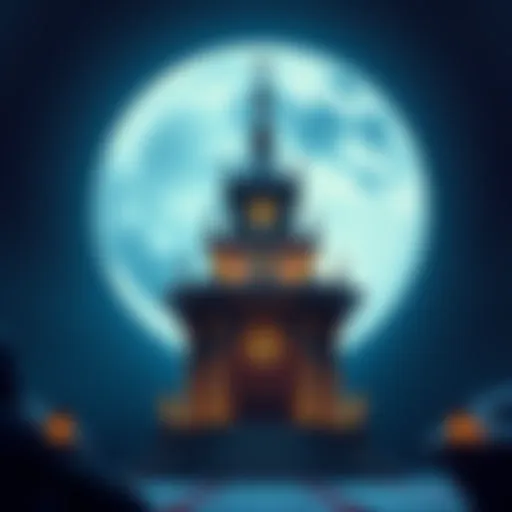 A detailed view of the Lectern of Enchantment set against a lunar backdrop, showcasing its intricate features and depth in stunning clarity.