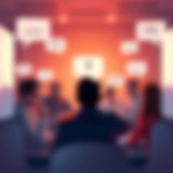 A group of people debating online about Leech Baj's actions and ForSen's response, with chat bubbles showing mixed reactions.