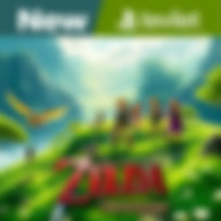 A vibrant scene from the new Legend of Zelda: Ocarina of Time remake trailer showing lush green landscapes and iconic characters