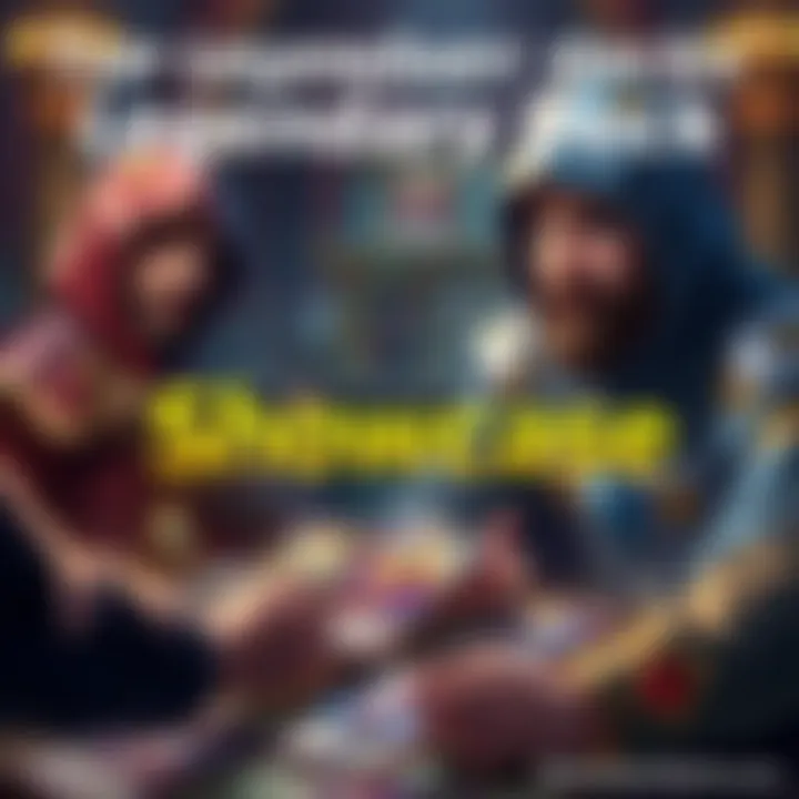 Players displaying their legendary decks with cards laid out, showcasing strategies for winning in gameplay