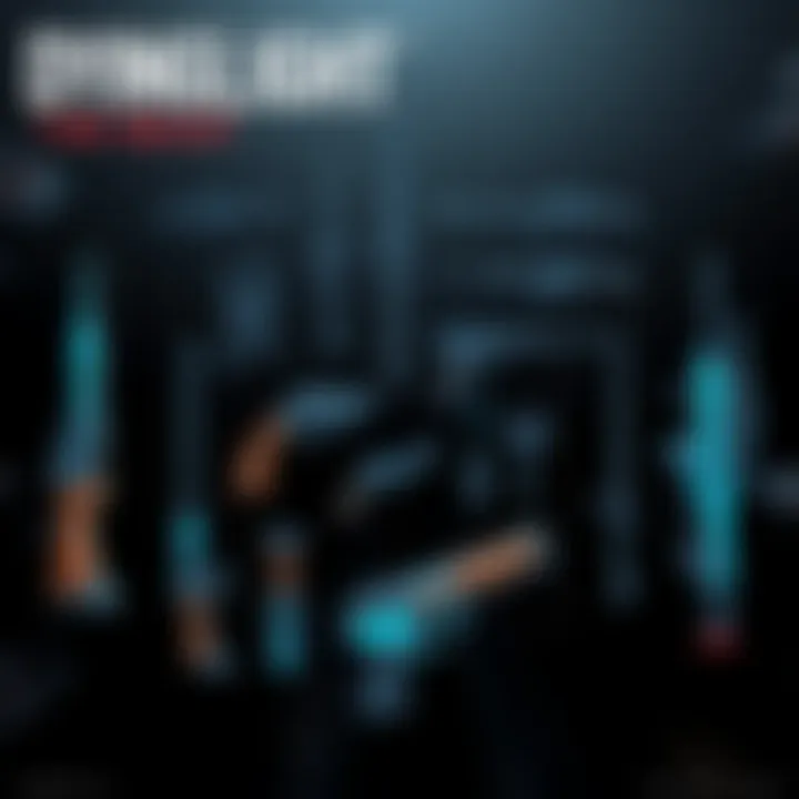Various legendary weapon blueprints and armor pieces displayed with a dark, urban background from Dying Light The Beast