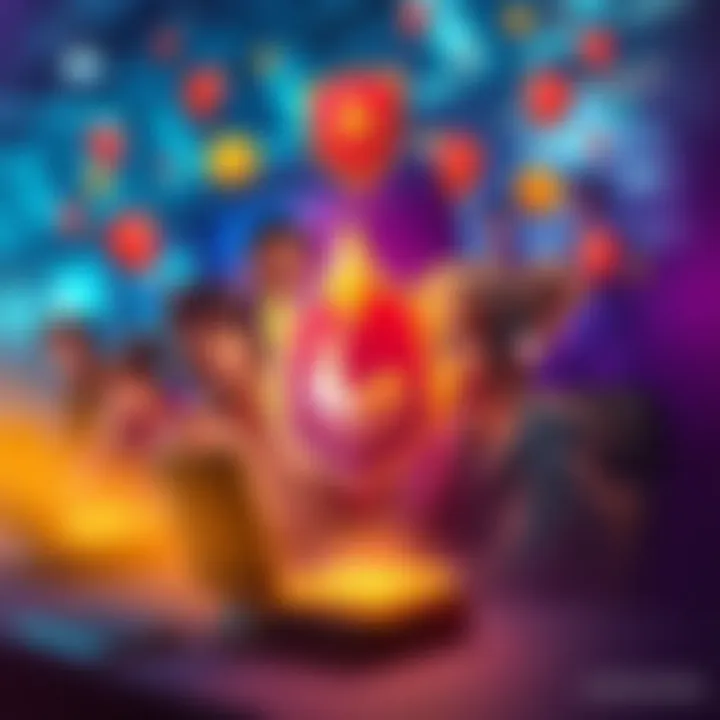 A vibrant graphic showing various Legends Tokens surrounded by diverse players engaging in games, representing equality in gaming.