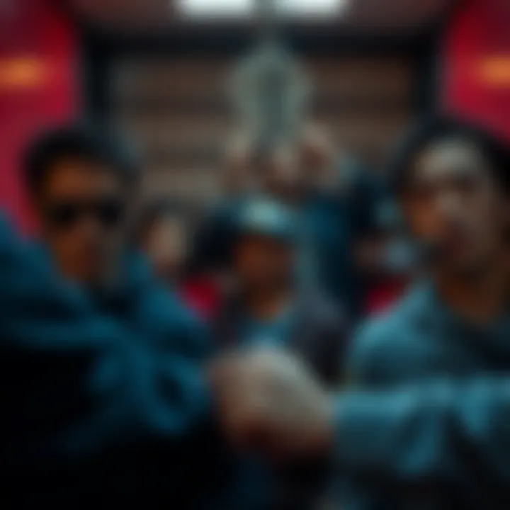 A group of people in a confined space, showing expressions of confusion and concern about their situation.