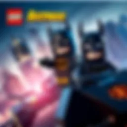 Cover art of LEGO Batman: Legacy of the Dark Knight featuring LEGO Batman and the Batmobile against a city skyline