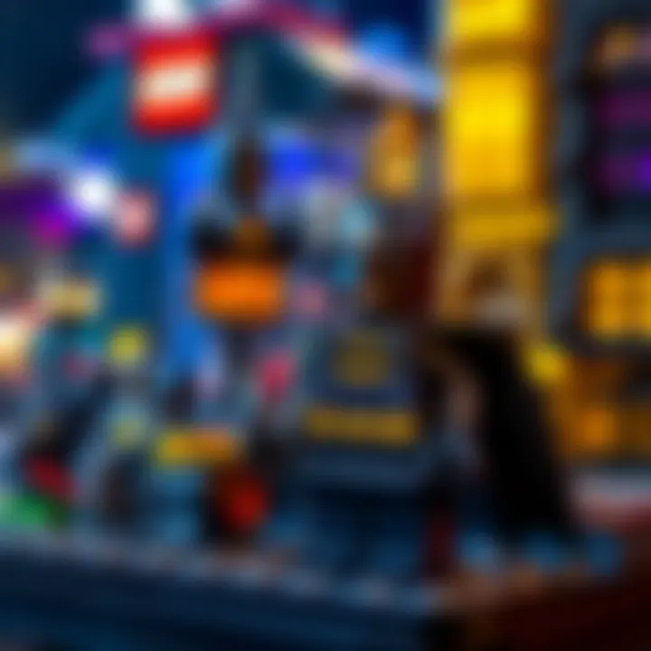 LEGO Batman set on display A colorful LEGO set featuring Batman and Gotham City elements, ready for fans to pre-order.