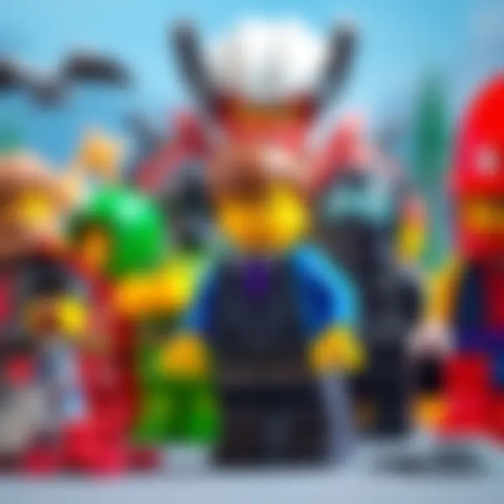 LEGO Game Characters in Action Colorful LEGO characters from various games standing together ready for an adventure.