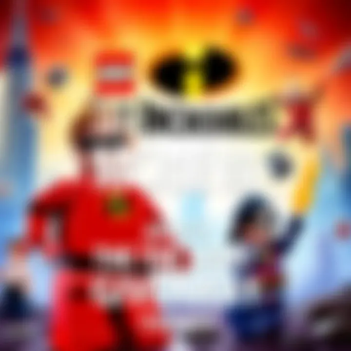 A colorful graphic promoting a giveaway for a Steam key of LEGO The Incredibles, featuring characters from the game and text highlighting the giveaway details.