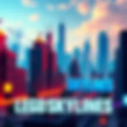 A vibrant scene showcasing LEGO skyline buildings with gaming elements at Gamescom 2026 event