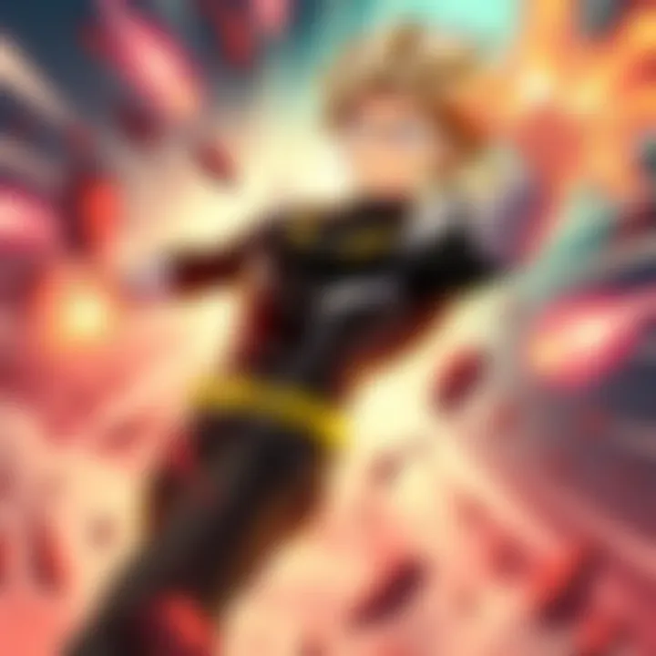 Lemillion using his powers during a battle scene, showcasing his determination and strength