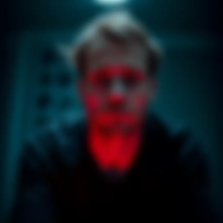 Portrait of Leo Kasper A somber portrait of Leo Kasper, reflecting his struggles with mental health in a dimly lit room.