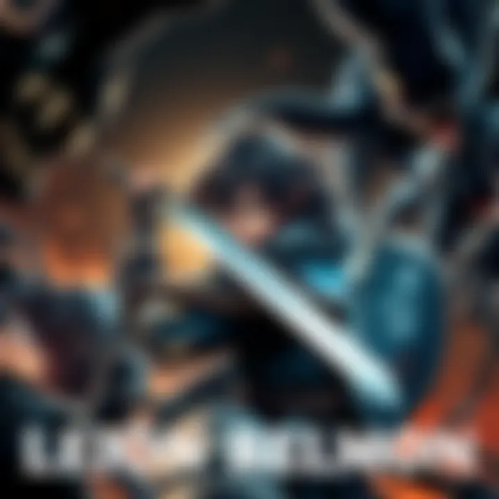Leon Belmont wielding a sword while battling dark creatures, showcasing his bravery and strength.