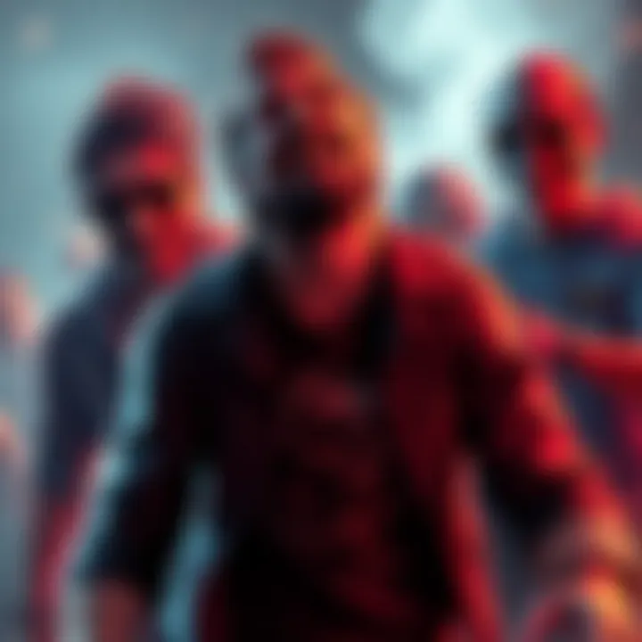 Leon Kennedy laughing with Dead by Daylight characters Leon Kennedy shares a funny moment with survivors and killers from Dead by Daylight