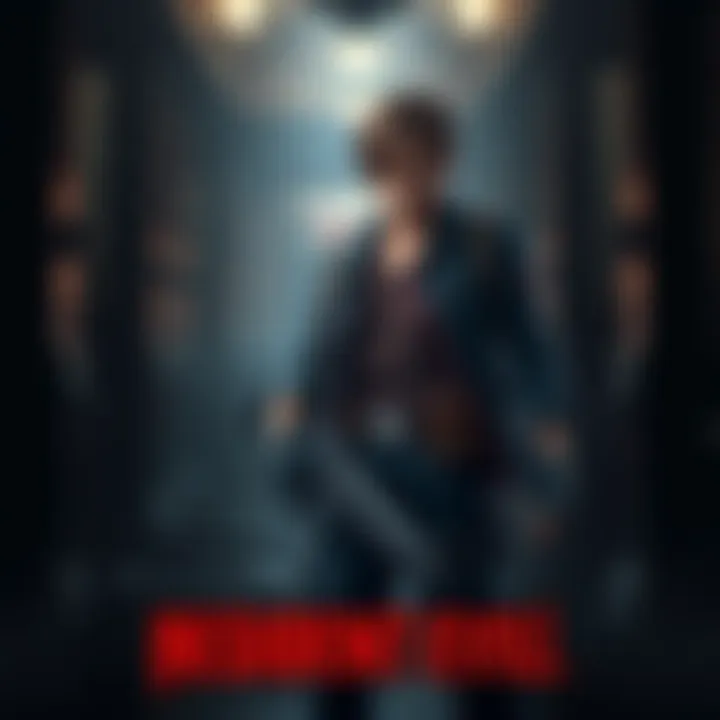 Leon Kennedy standing in a dark, eerie environment with a determined expression, holding a weapon, showcasing his heroic stance in the Resident Evil series.