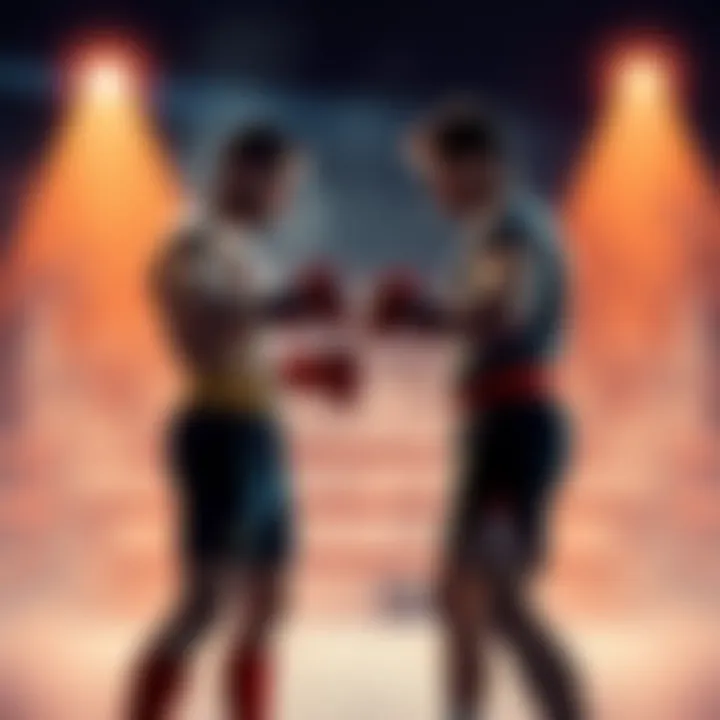 Leon and Chris stand facing each other in a boxing stance, preparing for an intense hand-to-hand combat showdown.