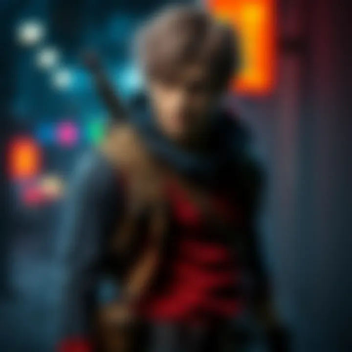 A work-in-progress cosplay of Leon from Resident Evil 9, showcasing a partially finished outfit and custom pieces