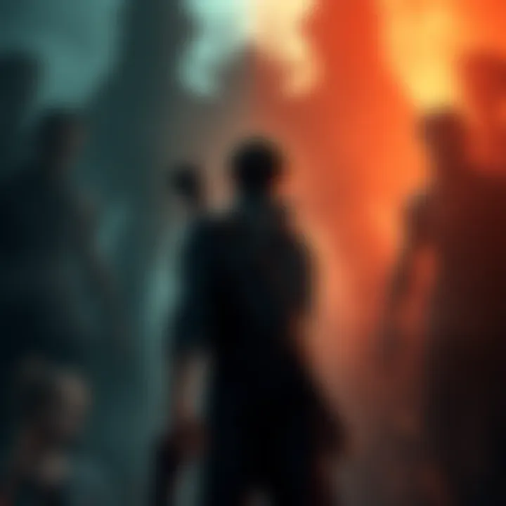 Leon standing bravely against ominous shadows representing Elpis, hinting at his possible fate in RE9.