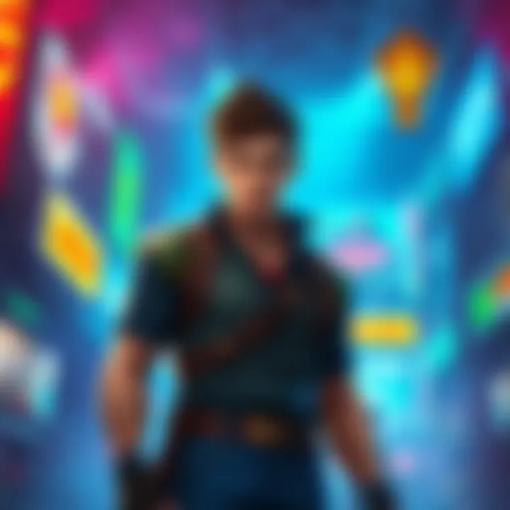 Leon stands confidently in a vibrant gaming environment, showcasing his appeal as a popular male character.